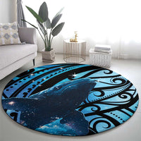 New Zealand Matariki Round Carpet Maori Humpback Whale Galaxy LT22 - Polynesian Pride