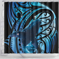 New Zealand Matariki Shower Curtain Maori Humpback Whale Galaxy