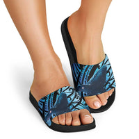 New Zealand Matariki Slide Sandals Maori Humpback Whale Galaxy LT22 - Polynesian Pride