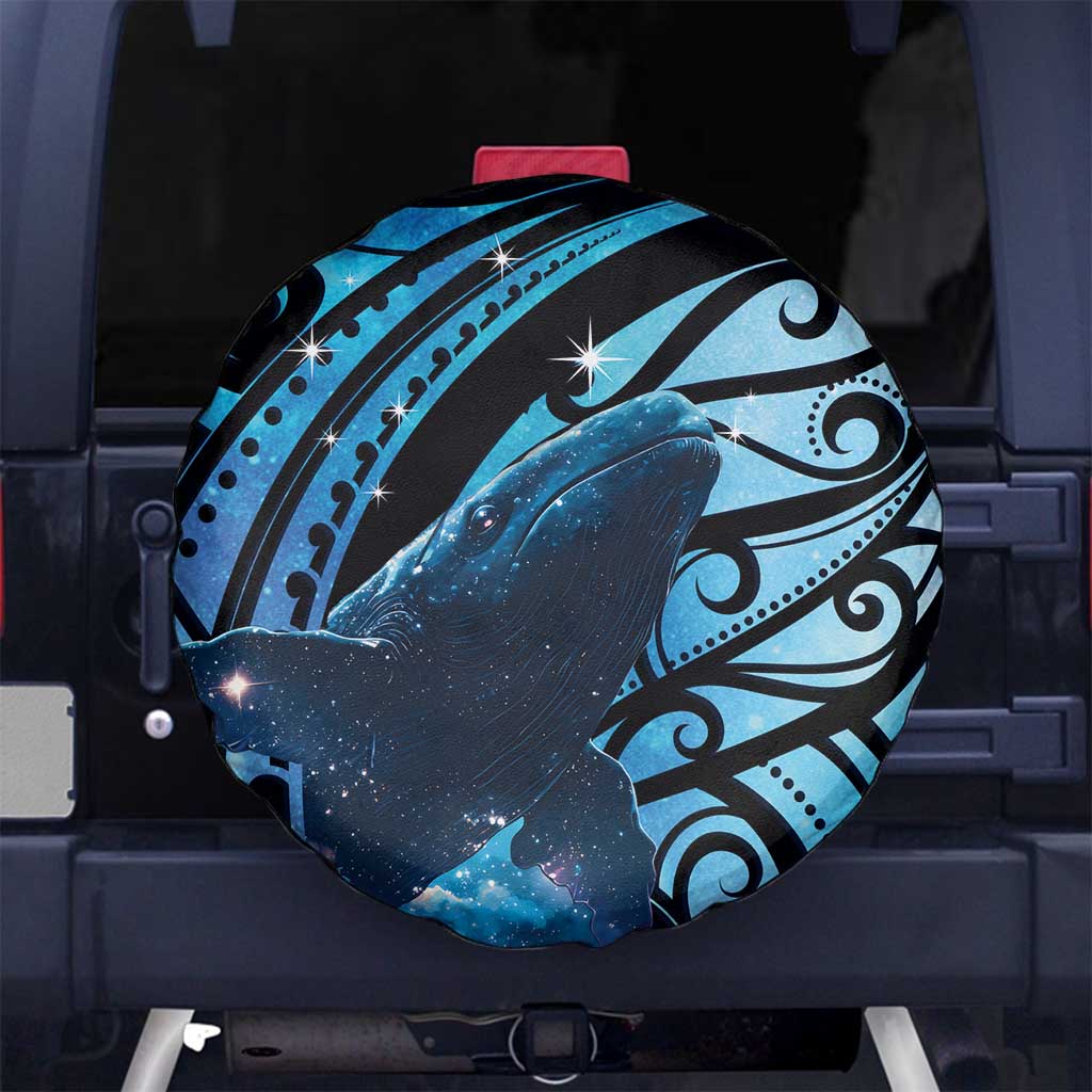 New Zealand Matariki Spare Tire Cover Maori Humpback Whale Galaxy LT22 No hole Blue - Polynesian Pride