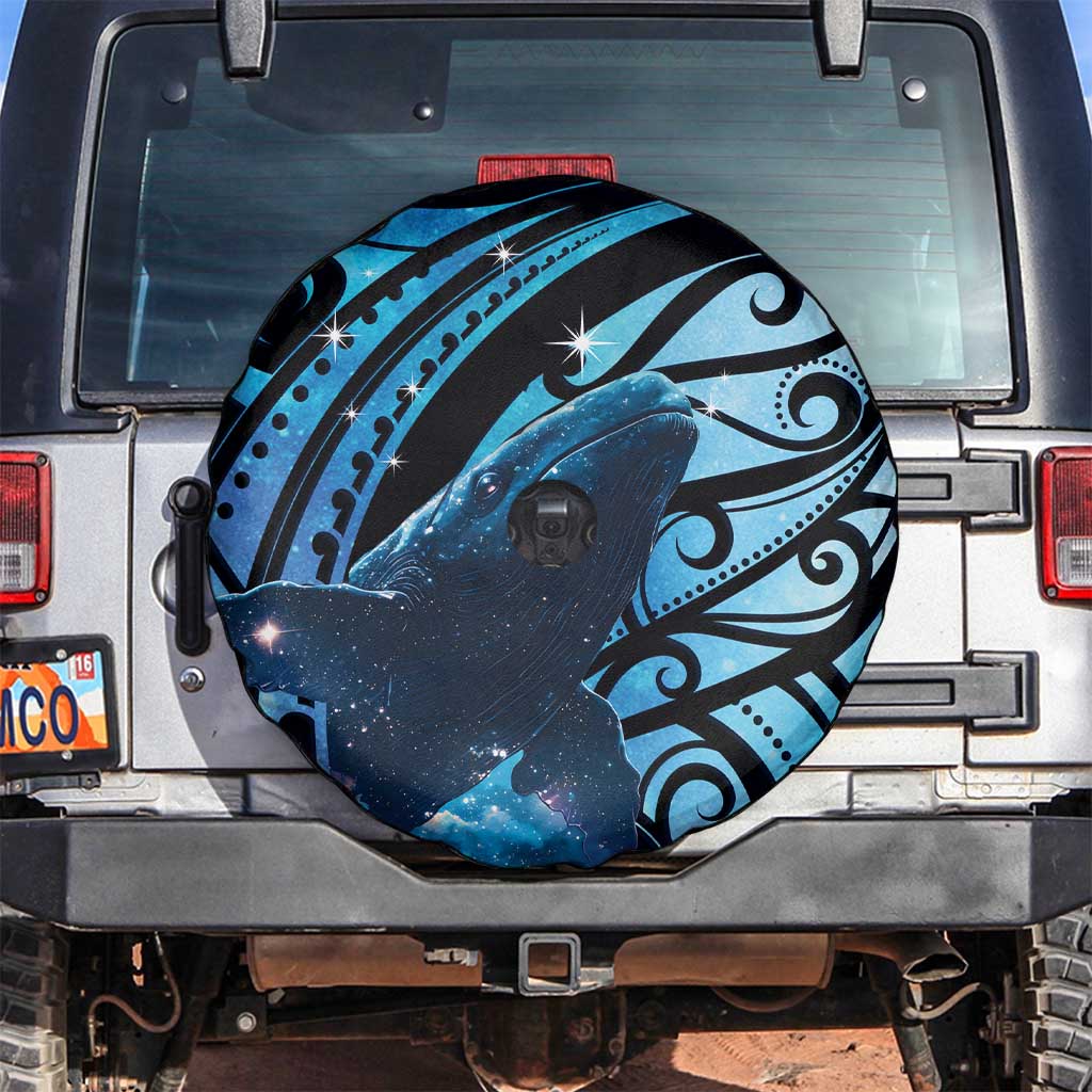 New Zealand Matariki Spare Tire Cover Maori Humpback Whale Galaxy LT22 Blue - Polynesian Pride