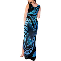 New Zealand Matariki Tank Maxi Dress Maori Humpback Whale Galaxy