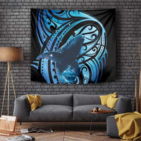 New Zealand Matariki Tapestry Maori Humpback Whale Galaxy LT22 Blue - Polynesian Pride