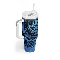 New Zealand Matariki Tumbler With Handle Maori Humpback Whale Galaxy LT22 - Polynesian Pride