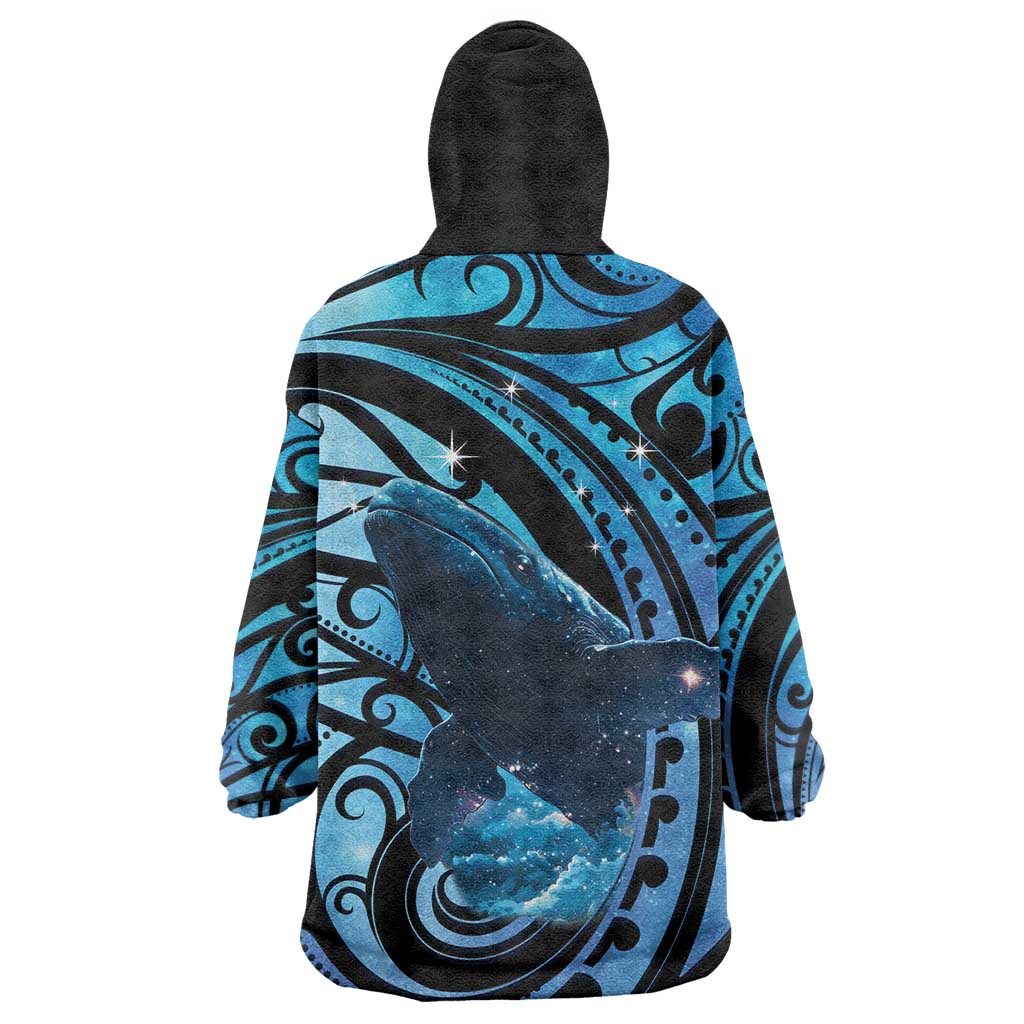 New Zealand Matariki Wearable Blanket Hoodie Maori Humpback Whale Galaxy LT22 - Polynesian Pride