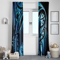 New Zealand Matariki Window Curtain Maori Humpback Whale Galaxy LT22 - Polynesian Pride