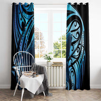 New Zealand Matariki Window Curtain Maori Humpback Whale Galaxy LT22 - Polynesian Pride