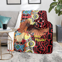 Papua New Guinea Pidgin Language Week Blanket Halo Olgeta Tok Pisin Wik Bird Of Paradise Oro Batik LT22 - Polynesian Pride