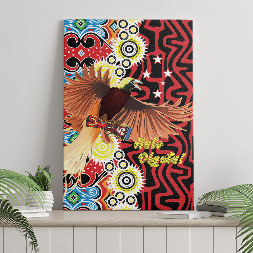 Papua New Guinea Pidgin Language Week Canvas Wall Art Halo Olgeta Tok Pisin Wik Bird Of Paradise Oro Batik LT22 - Polynesian Pride