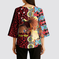 Personalised Papua New Guinea Pidgin Language Week Kimono Sleeve Blouse Halo Olgeta Tok Pisin Wik Bird Of Paradise Oro Batik LT22 - Polynesian Pride