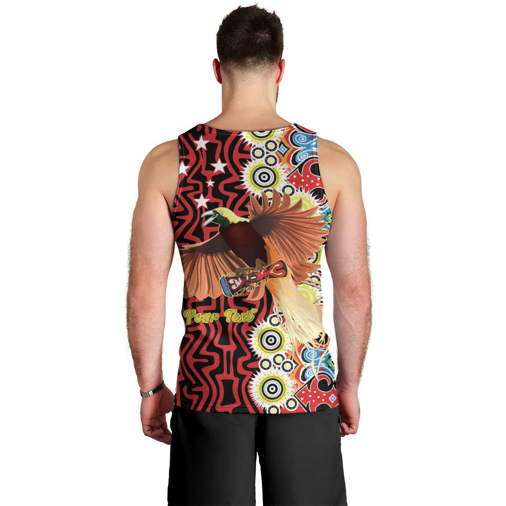 Personalised Papua New Guinea Pidgin Language Week Men Tank Top Halo Olgeta Tok Pisin Wik Bird Of Paradise Oro Batik LT22 - Polynesian Pride