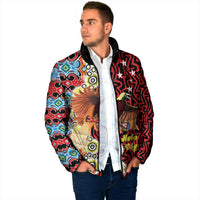 Personalised Papua New Guinea Pidgin Language Week Padded Jacket Halo Olgeta Tok Pisin Wik Bird Of Paradise Oro Batik LT22 - Polynesian Pride