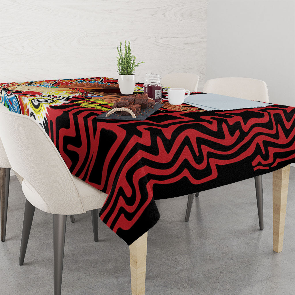 Papua New Guinea Pidgin Language Week Tablecloth Halo Olgeta Tok Pisin Wik Bird Of Paradise Oro Batik LT22 - Polynesian Pride