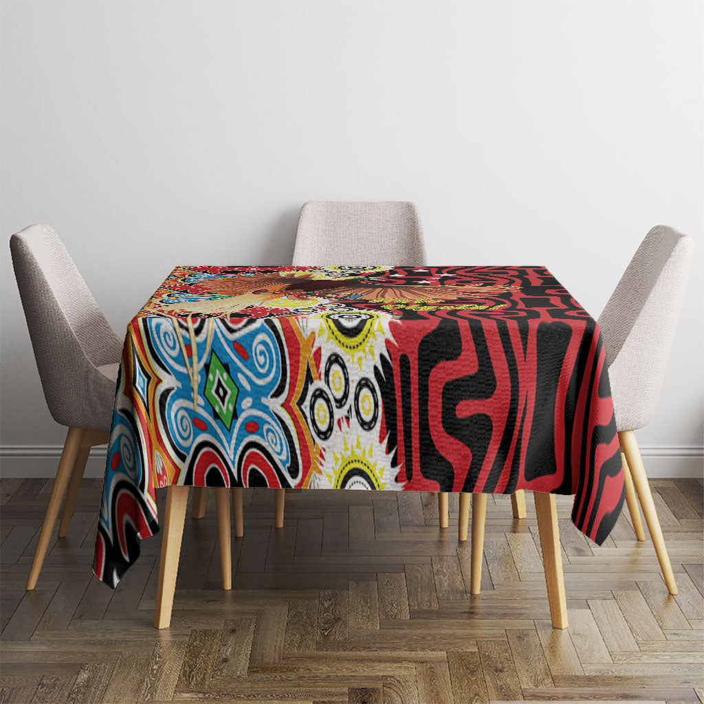 Papua New Guinea Pidgin Language Week Tablecloth Halo Olgeta Tok Pisin Wik Bird Of Paradise Oro Batik LT22 - Polynesian Pride