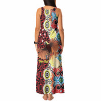 Personalised Papua New Guinea Pidgin Language Week Tank Maxi Dress Halo Olgeta Tok Pisin Wik Bird Of Paradise Oro Batik LT22 - Polynesian Pride