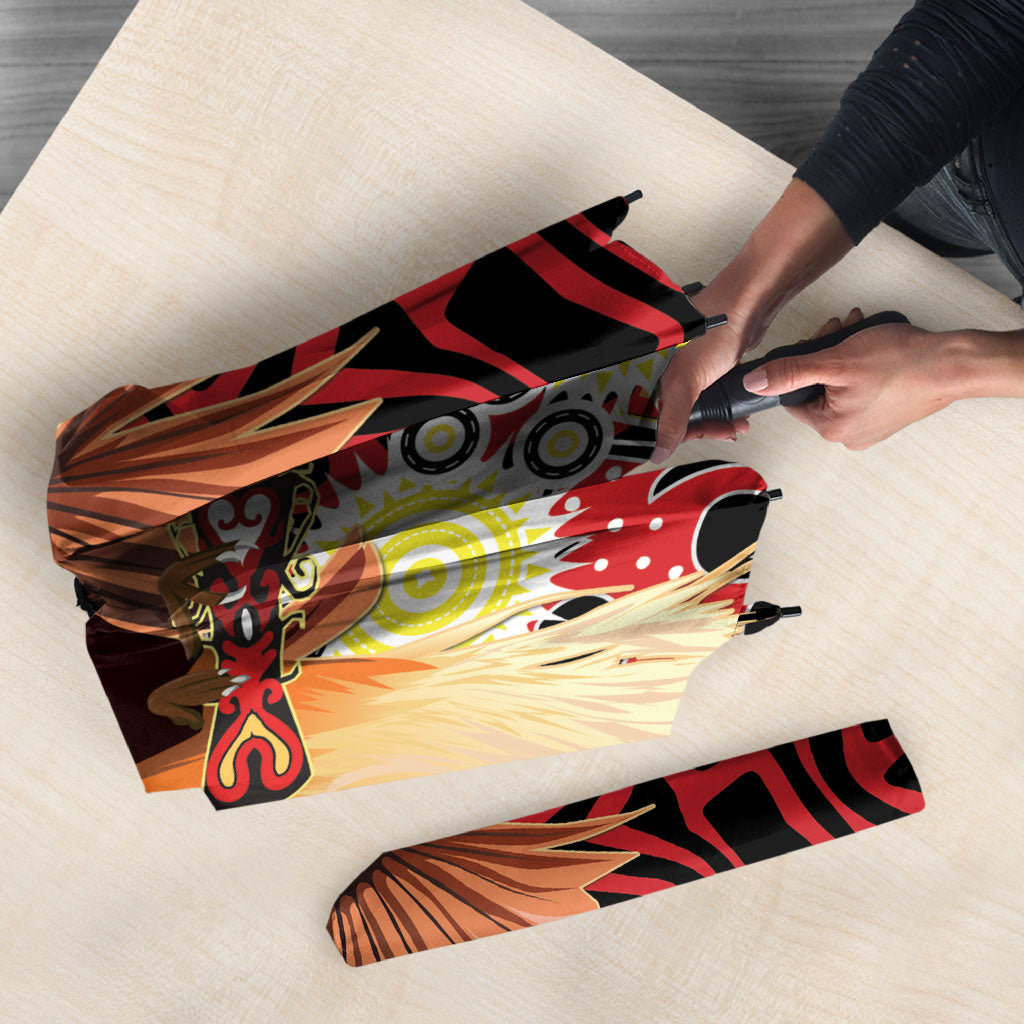 Papua New Guinea Pidgin Language Week Umbrella Halo Olgeta Tok Pisin Wik Bird Of Paradise Oro Batik LT22 - Polynesian Pride