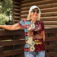 Personalised Papua New Guinea Pidgin Language Week Women Polo Shirt Halo Olgeta Tok Pisin Wik Bird Of Paradise Oro Batik LT22 - Polynesian Pride