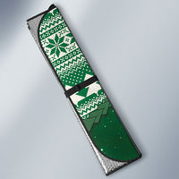 New Zealand Kakapo Christmas In July Auto Sun Shade Silver Fern Santa Xmas Green Color