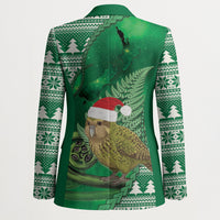 New Zealand Kakapo Christmas In July Blazer Silver Fern Santa Xmas Green Color