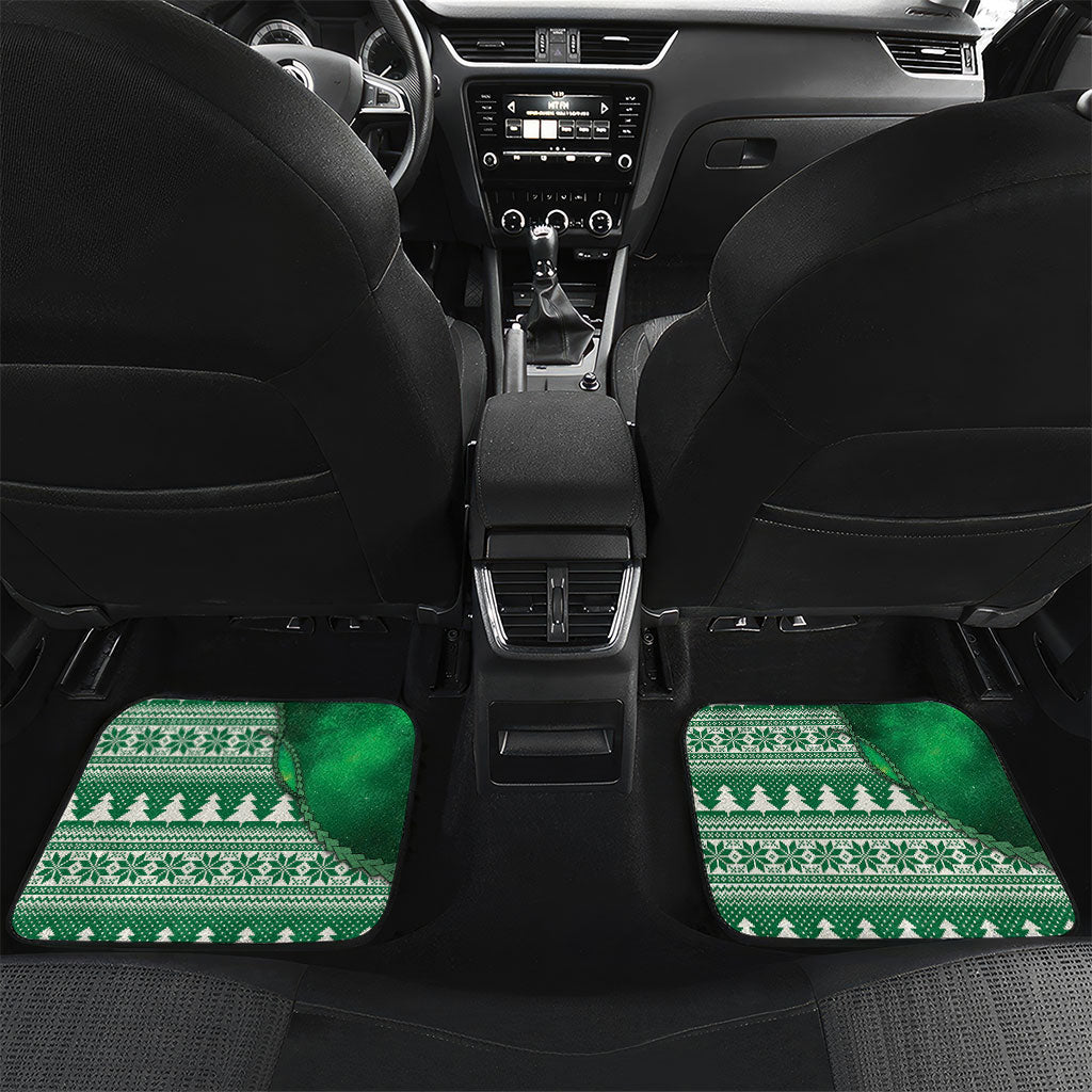 New Zealand Kakapo Christmas In July Car Mats Silver Fern Santa Xmas Green Color