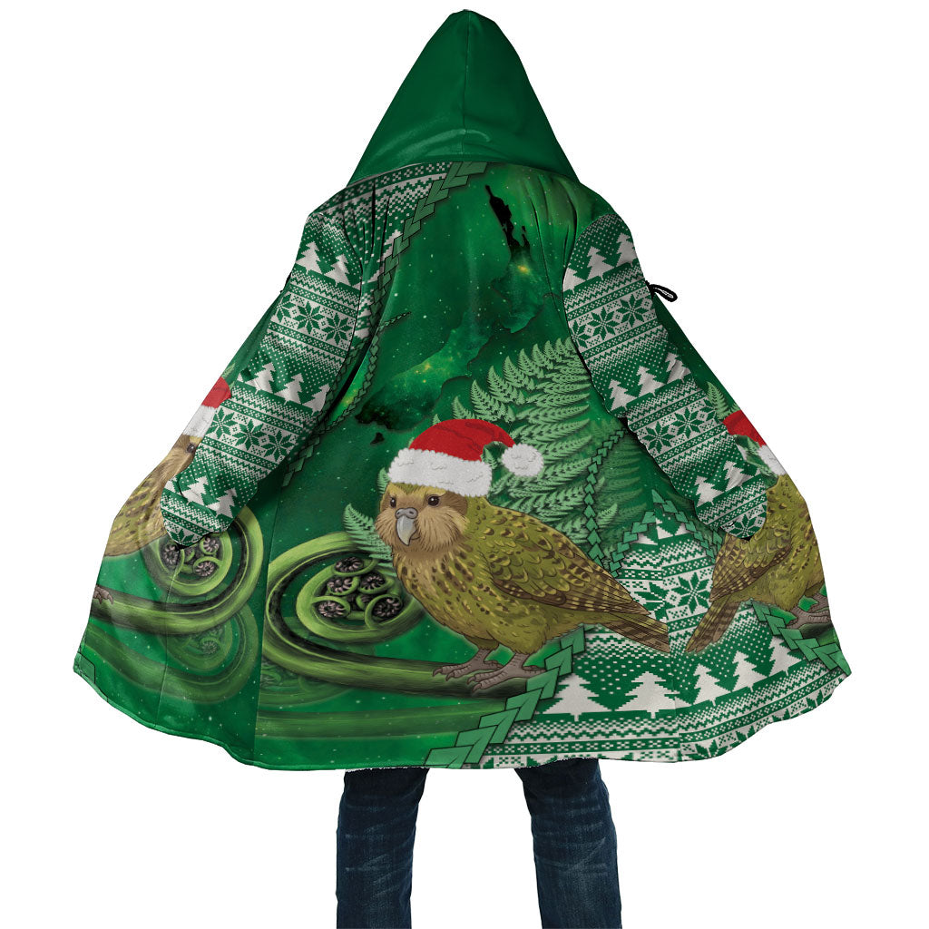 New Zealand Kakapo Christmas In July Cloak Silver Fern Santa Xmas Green Color
