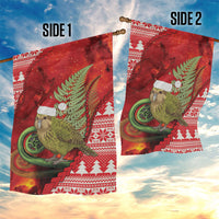 New Zealand Kakapo Christmas In July Garden Flag Silver Fern Santa Xmas Red Color
