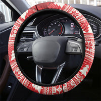 New Zealand Kakapo Christmas In July Steering Wheel Cover Silver Fern Santa Xmas Red Color