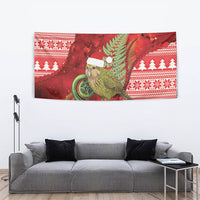 New Zealand Kakapo Christmas In July Tapestry Silver Fern Santa Xmas Red Color