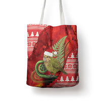 New Zealand Kakapo Christmas In July Tote Bag Silver Fern Santa Xmas Red Color