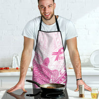 Breast Cancer Awareness Apron Pink Ribbon Turtle Polynesian Pattern White