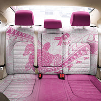 Breast Cancer Awareness Back Car Seat Cover Pink Ribbon Turtle Polynesian Pattern White LT22 - Polynesian Pride
