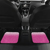 Breast Cancer Awareness Personalised Car Mats Pink Ribbon Turtle Polynesian Pattern White LT22 Set 2pcs - Back Pink - Polynesian Pride