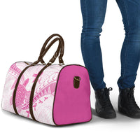 Breast Cancer Awareness Travel Bag Pink Ribbon Turtle Polynesian Pattern White LT22 - Polynesian Pride