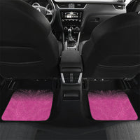 Breast Cancer Awareness Personalised Car Mats Pink Ribbon Turtle Polynesian Pattern Black LT22 Set 2pcs - Back Pink - Polynesian Pride