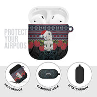 New Zealand Hei Tiki Christmas In July AirPods Case Pohutukawa Santa Xmas Polynesian Pattern