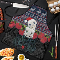 New Zealand Hei Tiki Christmas In July Apron Pohutukawa Santa Xmas Polynesian Pattern