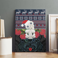 New Zealand Hei Tiki Christmas In July Canvas Wall Art Pohutukawa Santa Xmas Polynesian Pattern