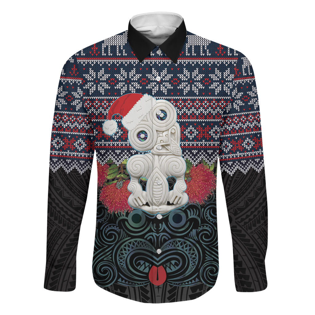 New Zealand Hei Tiki Christmas In July Family Matching Mermaid Dress and Hawaiian Shirt Pohutukawa Santa Xmas Polynesian Pattern