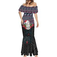 New Zealand Hei Tiki Christmas In July Mermaid Dress Pohutukawa Santa Xmas Polynesian Pattern
