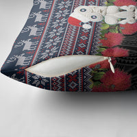 New Zealand Hei Tiki Christmas In July Pillow Cover Pohutukawa Santa Xmas Polynesian Pattern