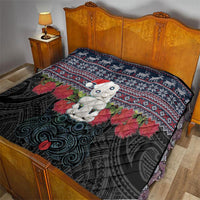 New Zealand Hei Tiki Christmas In July Quilt Pohutukawa Santa Xmas Polynesian Pattern