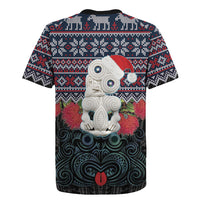 New Zealand Hei Tiki Christmas In July Rugby Jersey Pohutukawa Santa Xmas Polynesian Pattern
