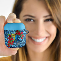 New Zealand Father's Day AirPods Case Best Dad Trophy Red Rose Maori Pattern LT22 - Polynesian Pride