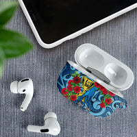 New Zealand Father's Day AirPods Case Best Dad Trophy Red Rose Maori Pattern LT22 - Polynesian Pride