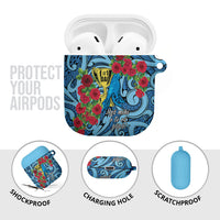New Zealand Father's Day AirPods Case Best Dad Trophy Red Rose Maori Pattern LT22 - Polynesian Pride