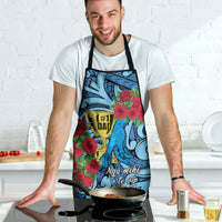 New Zealand Father's Day Apron Best Dad Trophy Red Rose Maori Pattern LT22 - Polynesian Pride