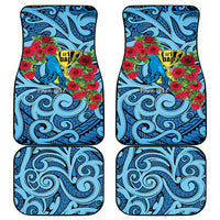 Personalised New Zealand Father's Day Car Mats Best Dad Trophy Red Rose Maori Pattern LT22 - Polynesian Pride