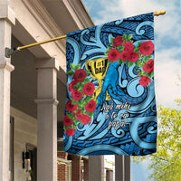 New Zealand Father's Day Garden Flag Best Dad Trophy Red Rose Maori Pattern LT22 House Flag Blue - Polynesian Pride