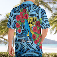 Personalised New Zealand Father's Day Hawaiian Shirt Best Dad Trophy Red Rose Maori Pattern LT22 - Polynesian Pride