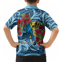 Personalised New Zealand Father's Day Hawaiian Shirt Best Dad Trophy Red Rose Maori Pattern LT22 - Polynesian Pride